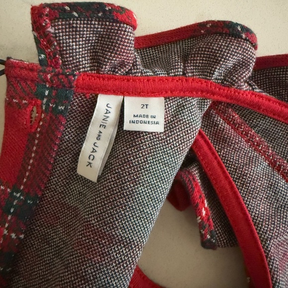 Janie and Jack Tartan Ruffled Top - Picture 3 of 4